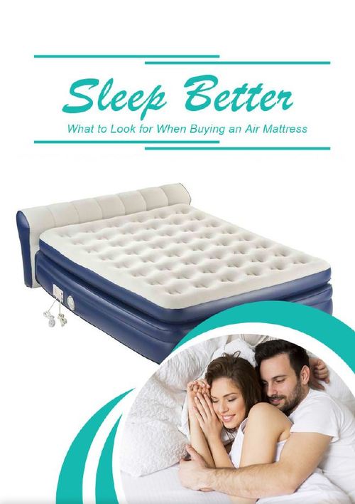 Product picture Sleep Better - What to look for When Buying  an Air Mattress